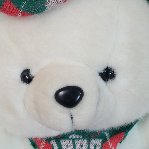 VINTAGE 1990 KMART OUR CHRISTMAS TEDDY BEAR STUFFED ANIMAL PLUSH TOY 1986 - Picture 4 of 11
